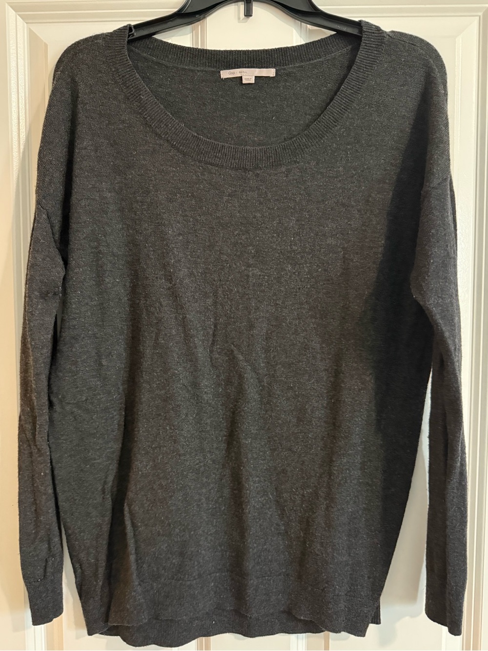 GAP Women's Dark Gray Scoop Neck Sweater